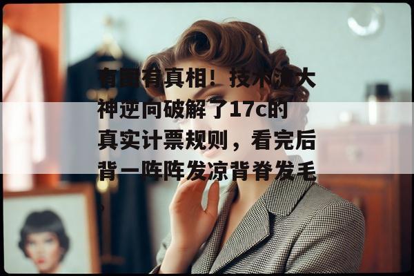 有图有真相!技术流大神逆向破解了17c的真实计票规则,看完后背一阵阵发凉背脊发毛。
