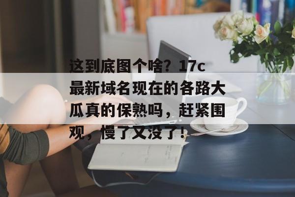 这到底图个啥？17c最新域名现在的各路大瓜真的保熟吗，赶紧围观，慢了又没了！