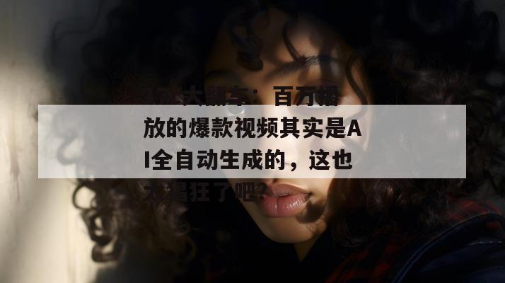 17c大翻车：百万播放的爆款视频其实是AI全自动生成的，这也太猖狂了吧？