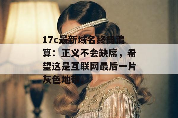 17c最新域名终局清算:正义不会缺席,希望这是互联网最后一片灰色地带。